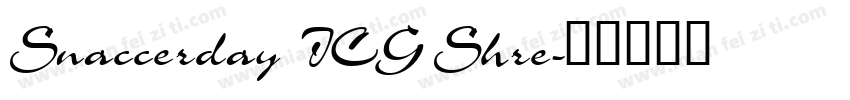 Snaccerday ICG Shre字体转换